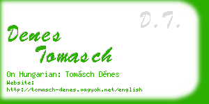denes tomasch business card